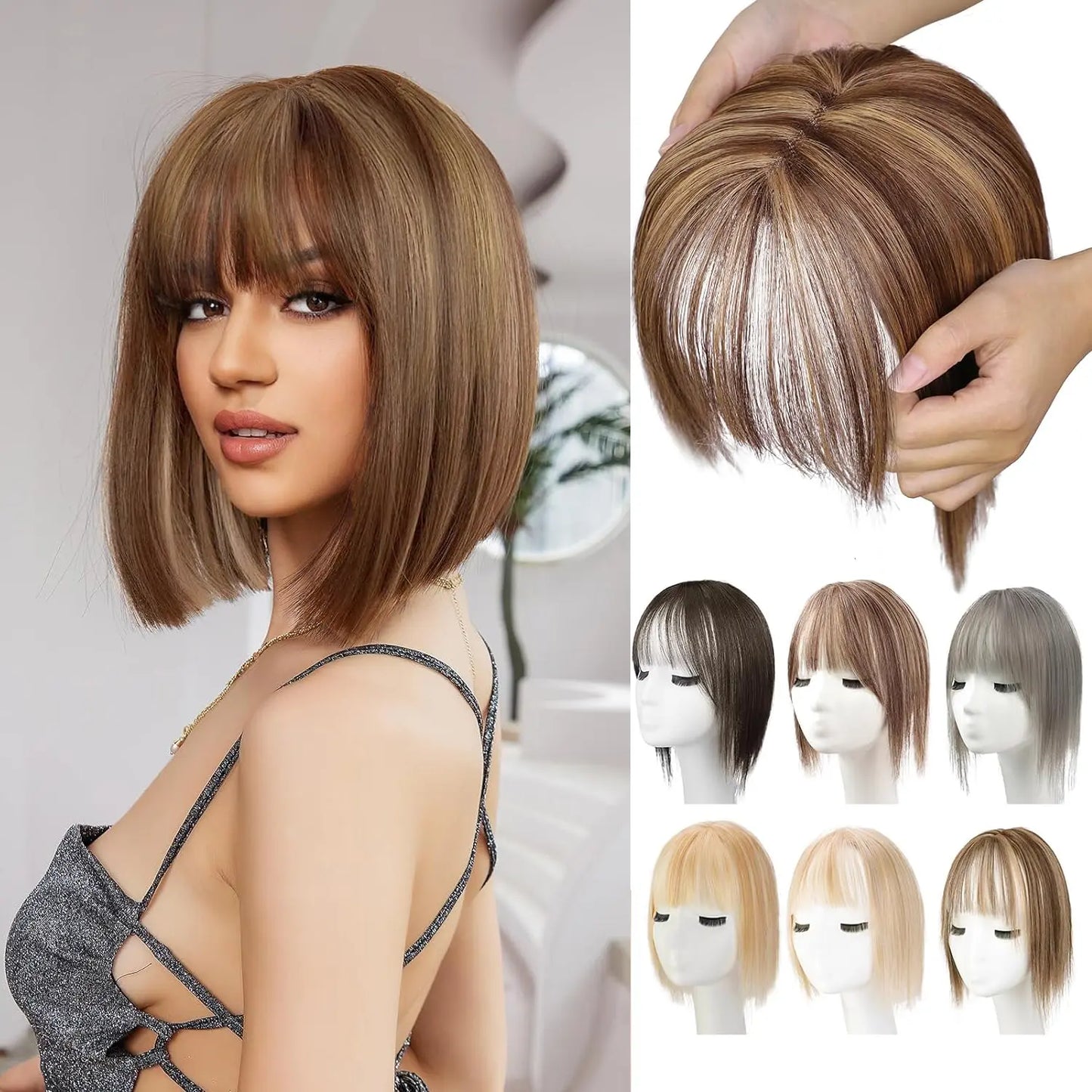 ✨ Soft Fringe Bangs Wig – Natural Hairline & Effortless Beauty
