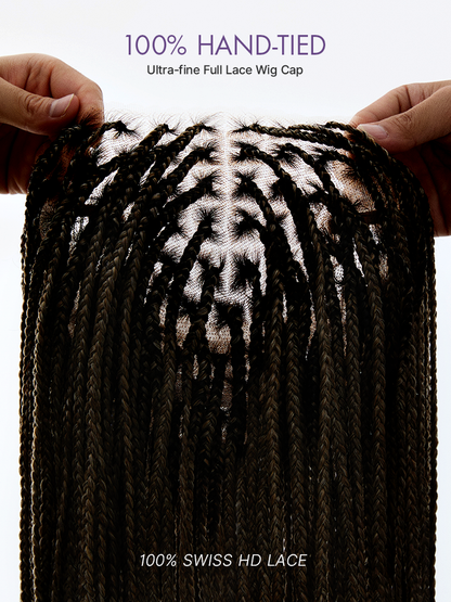 Goddess Blonde Glueless Knotless Braided HD Lace Wig