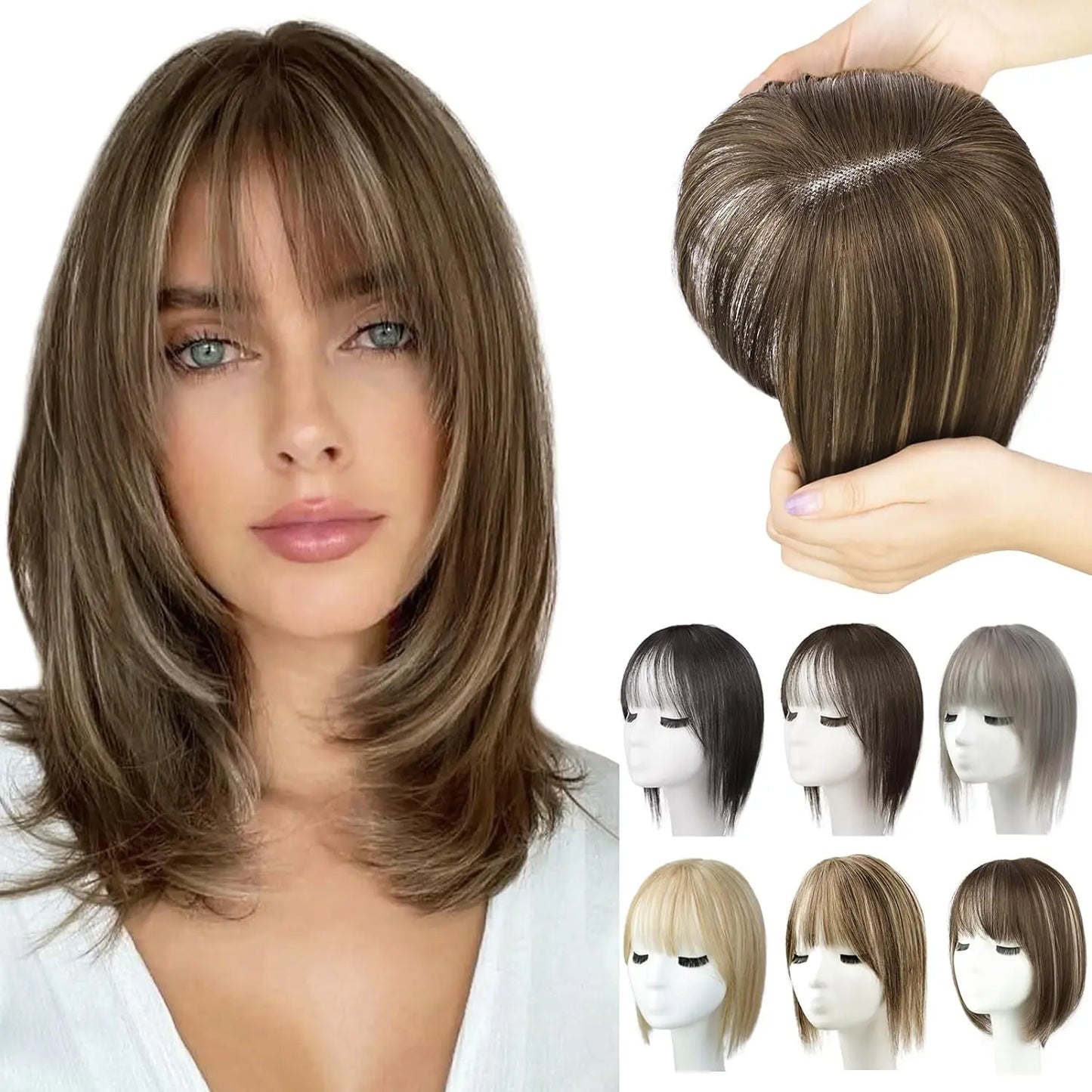 ✨ Soft Fringe Bangs Wig – Natural Hairline & Effortless Beauty