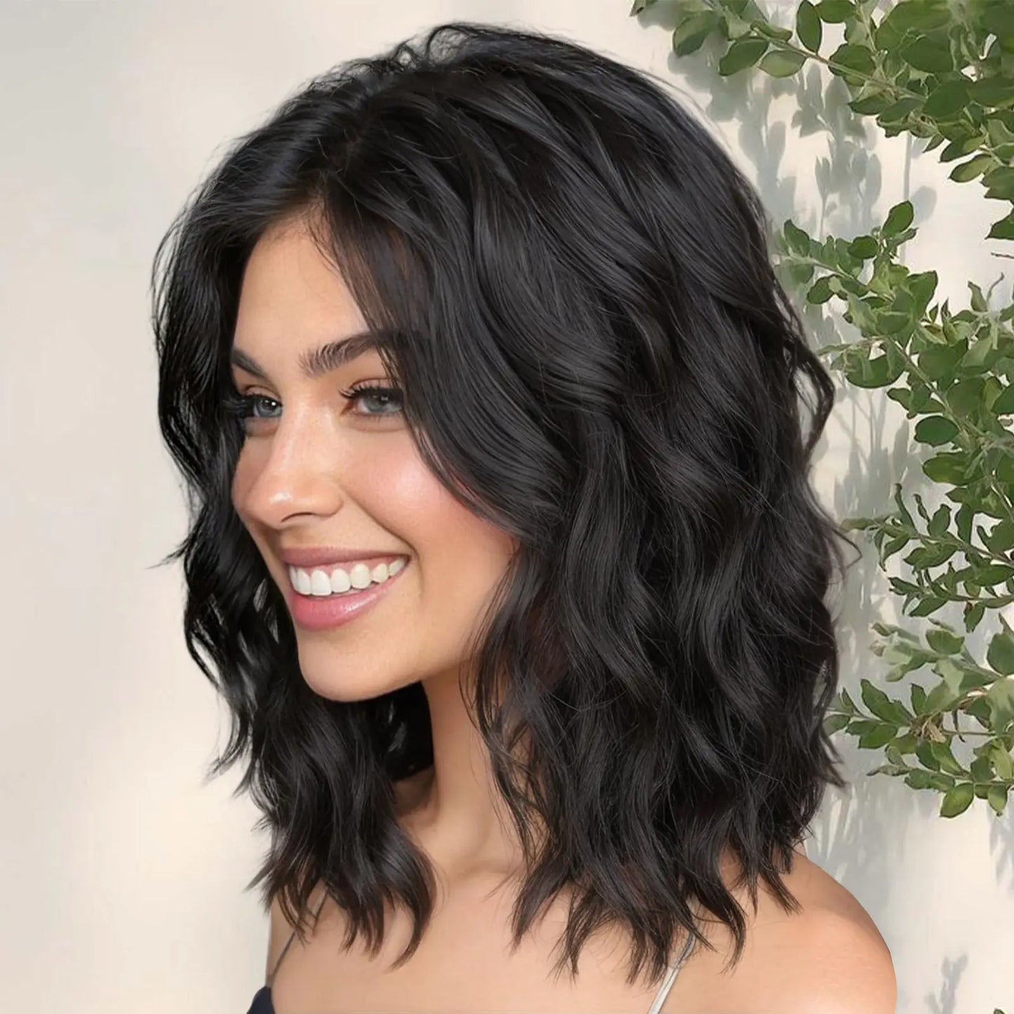 ✨ Balayage Blonde Wavy Bob Wig With Bangs – 5.5x5.5 Lace Closure ✨