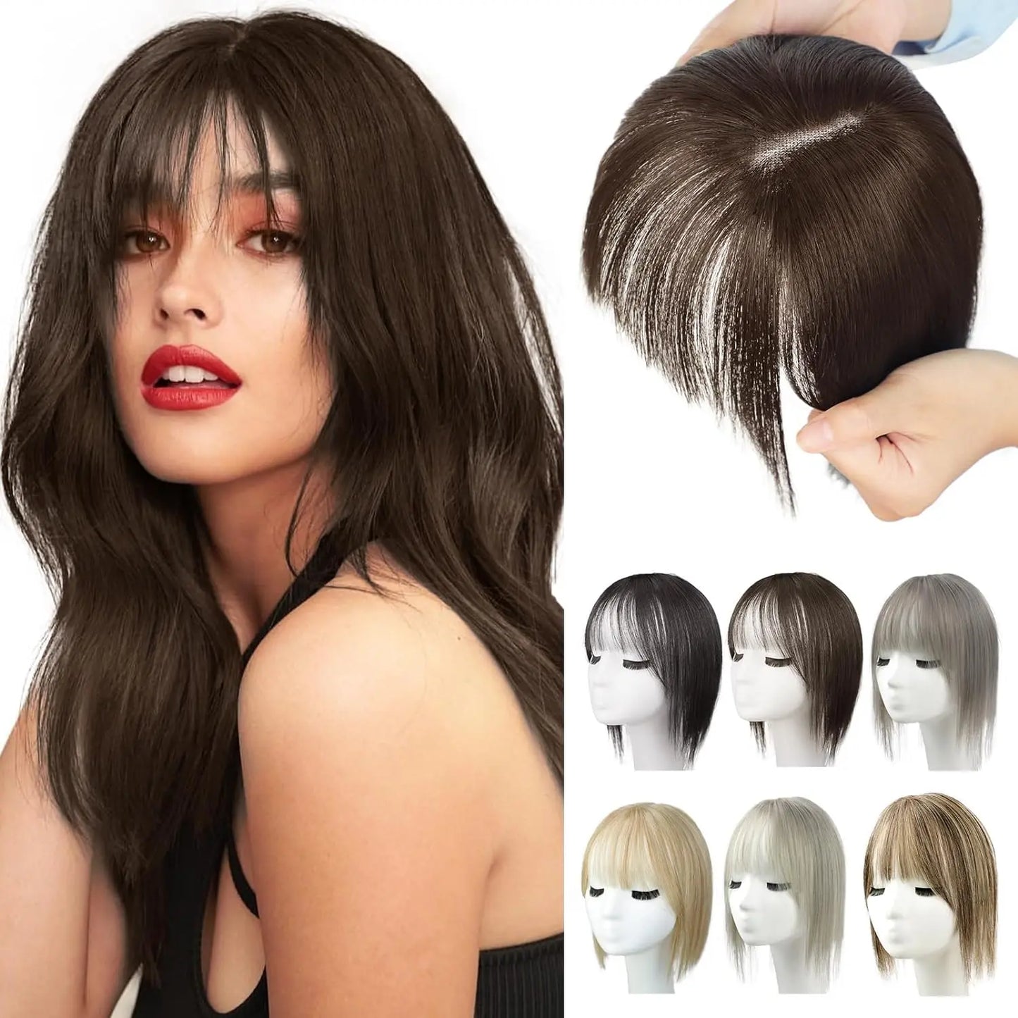 ✨ Soft Fringe Bangs Wig – Natural Hairline & Effortless Beauty