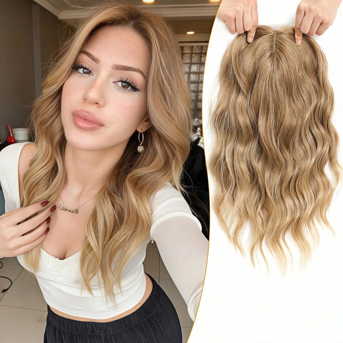 ⚡Sale Ends Tonight–🌷2026 New Lightweight & Breathable Wavy Hair Topper