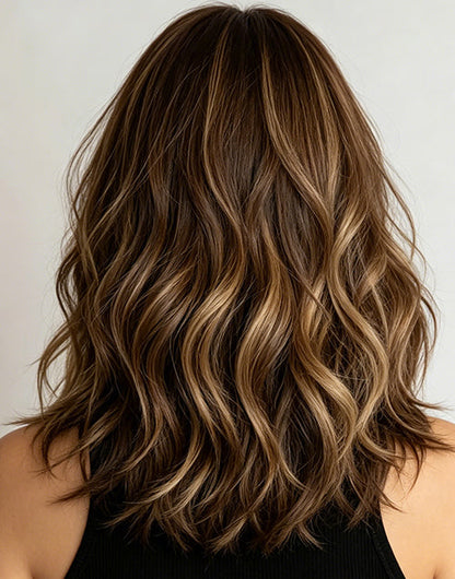 ✨ Balayage Blonde Wavy Bob Wig With Bangs – 5.5x5.5 Lace Closure ✨