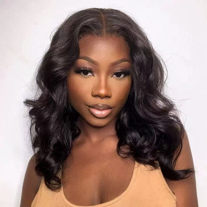 🔥Last Day: 50% Off🔥 Pre-Styled Body Wave Short Bob Wig Transparent Lace Wigs