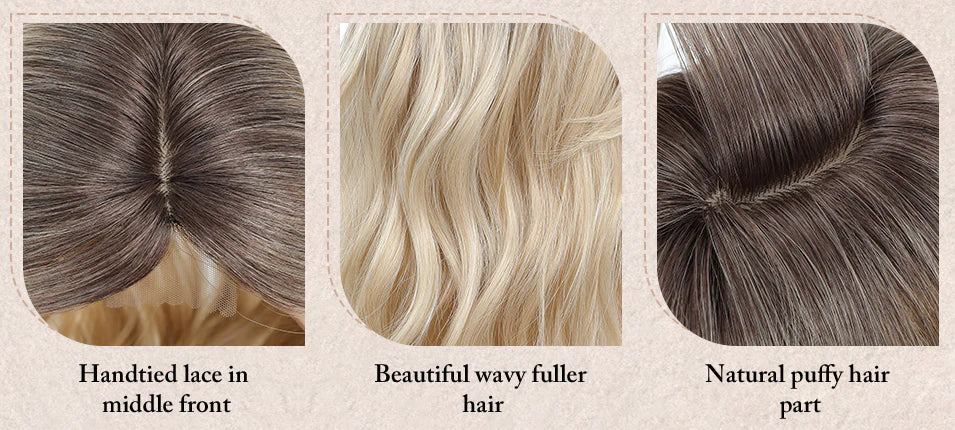 💕 Glueless Short Wavy Wig – Soft Waves, Natural Look