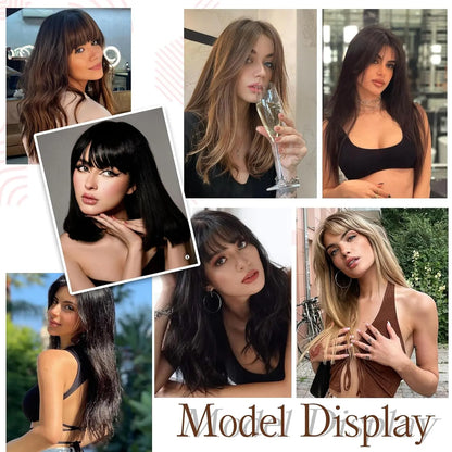 ✨ Soft Fringe Bangs Wig – Natural Hairline & Effortless Beauty
