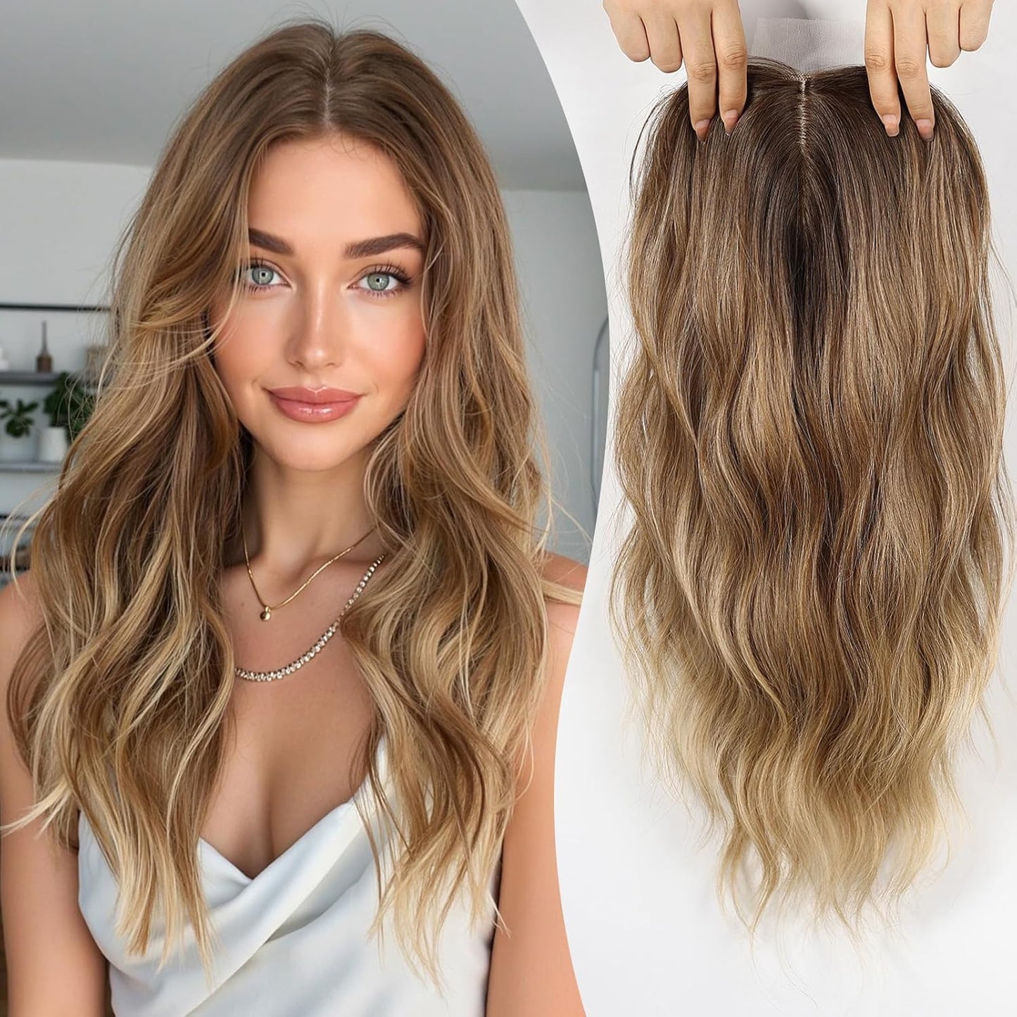 ⚡Sale Ends Tonight–🌷2026 New Lightweight & Breathable Wavy Hair Topper