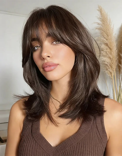✨ Balayage Blonde Wavy Bob Wig With Bangs – 5.5x5.5 Lace Closure ✨